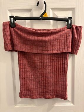 Express Off-the-Shoulder Ribbed Sweater Top